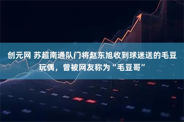 创元网 苏超南通队门将赵东旭收到球迷送的毛豆玩偶，曾被网友称为“毛豆哥”